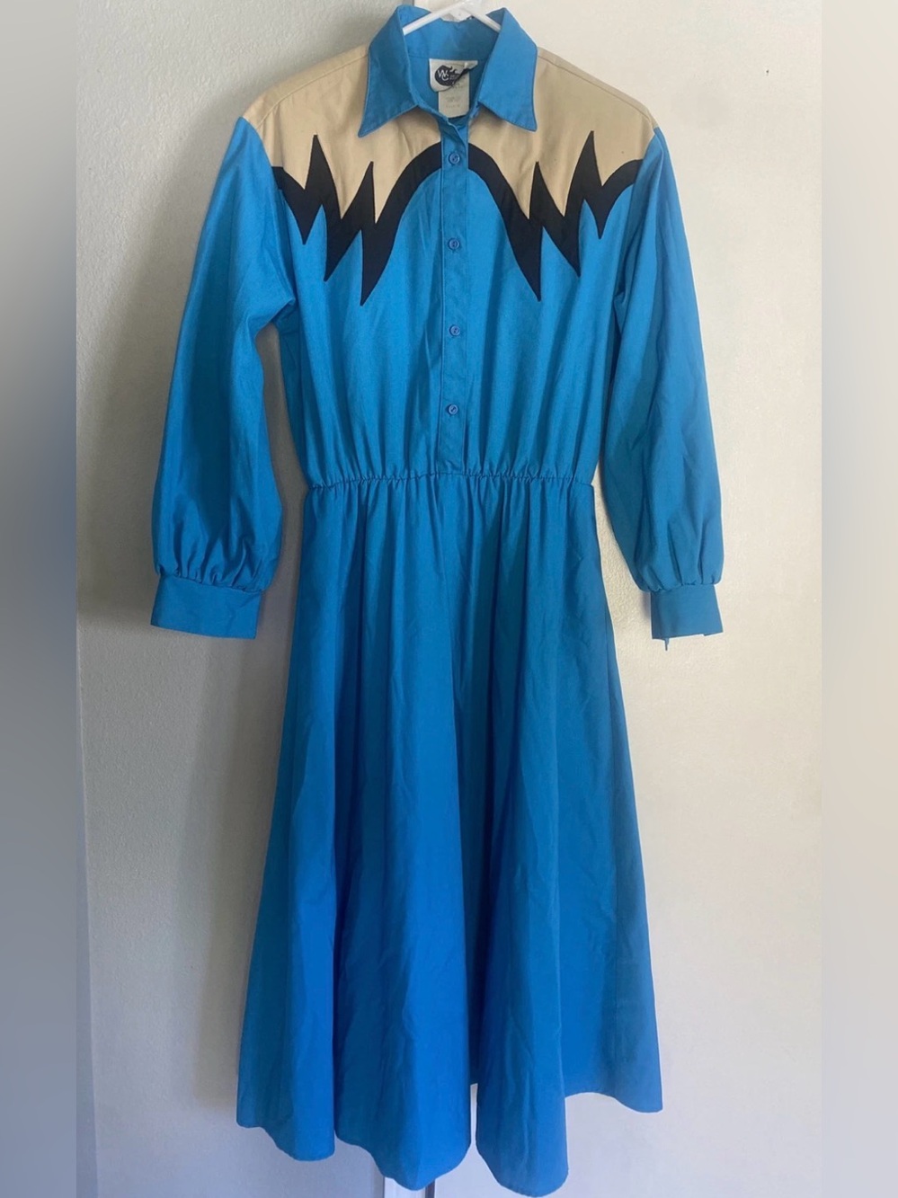 Vintage WC vintage western collection Embroidered cowgirl rodeo Dress Sz 8 retro